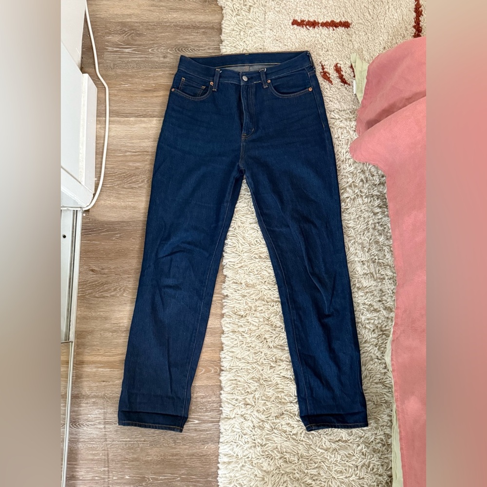Muji Women's Dark Blue Straight Jeans Sz 6
